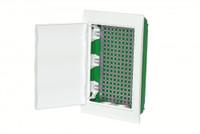 Корпус встраиваемый с белой дверью 3ряд/3 6мод 2 розетки City9 Box IT (Systeme Electric) EZ9E312P2FIT