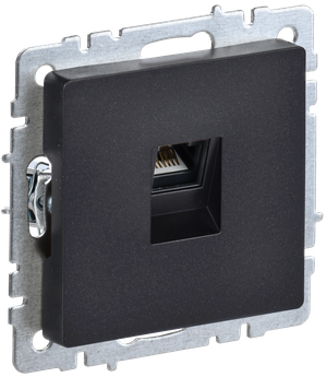 BRITE Розетка компьютерная RJ45 кат.5E РК10-БрЧ черный (IEK) BR-K10-1-K02