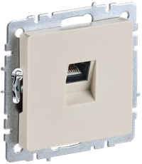 BRITE Розетка компьютерная RJ45 кат.5E РК10-БрКр бежевый (IEK) BR-K10-1-K10