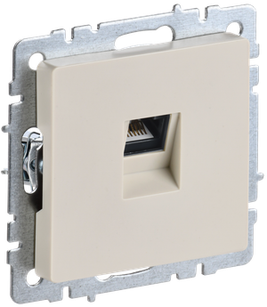 BRITE Розетка компьютерная RJ45 кат.5E РК10-БрКр бежевый (IEK) BR-K10-1-K10