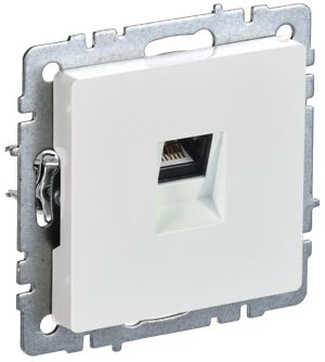 BRITE Розетка компьютерная RJ45 кат.5E РК10-БрЖ жемчуг (IEK) BR-K10-1-K36