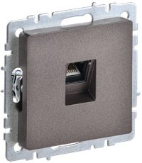 BRITE Розетка компьютерная RJ45 кат.5E РК10-БрТБ темная бронза (IEK) BR-K10-1-K45
