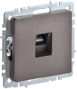 BRITE Розетка компьютерная RJ45 кат.5E РК10-БрТБ темная бронза (IEK) BR-K10-1-K45