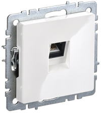 BRITE Розетка компьютерная RJ45 кат.6 РК11-БрБ белый (IEK) BR-K10-2-K01