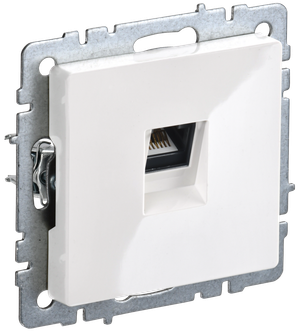 BRITE Розетка компьютерная RJ45 кат.6 РК11-БрБ белый (IEK) BR-K10-2-K01
