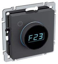 BRITE Термостат электронный с индикацией ТС10-1-БрГ графит IEK (IEK) BR-RT11-K53