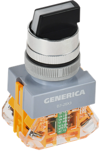 Переключатель D7-20X3 3 полож. 1з+1р черный GENERICA (IEK) BSW50-20X3-3-21-3-K02-G