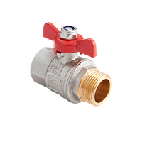 Кран шаровый 1/2' ВН ручка бабочка (MVI) BV.514.04