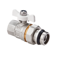 Кран шаровый со сгоном 1/2' ВН ручка бабочка (MVI) BV.521.04