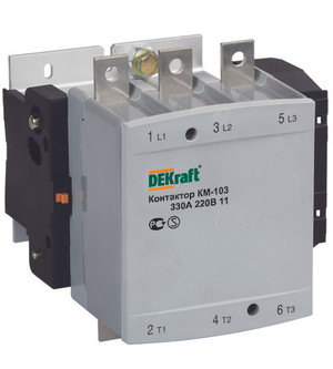 Контактор КМ-103, 330А, 230В, AC3 (Dekraft) 22160DEK