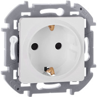 Розетка 1-местная с заземлением с защитными шторками 16А белый INSPIRIA (IEK) 673730