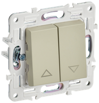 SKANDY Выключатель жалюзи 10А SK-V12B бежевый IEK (IEK) SK-V15-0-10-K10