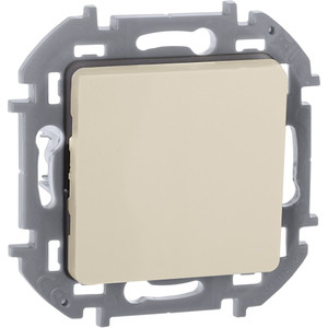Выключатель 1-клавишный самовозвартный с нормально-открытым контактом 6А безвинтовое крепление слоновая кость INSPIRIA (IEK) 673691
