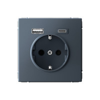 ARTGALLERY розетка 16А с 2 USB A+C, 5В/2,4А/3,0А, 2х5В/1,5А, механизм, грифель (Systeme Electric) GAL000732