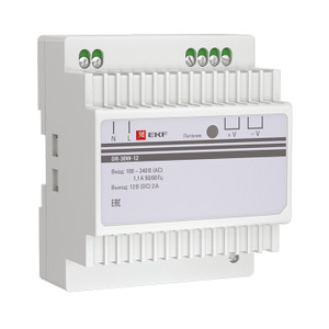 Блок питания 12В DR-30W-12 PROxima (EKF) dr-30w-12