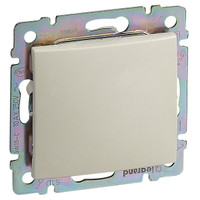 Выключатель 1-клавишный проходной схема 6 10А безвинтовое крепление слоновая кость VALENA (IEK) 774306