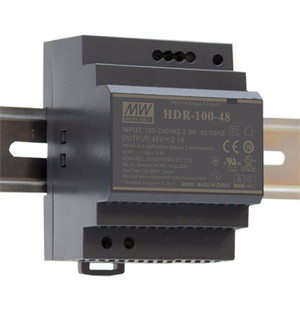 Блок питания AC-DC, 92Вт, вход 85-264 В AC 47-63Гц,120-370В DC, выход 24В,3.83А, рег. выхода 24-25.5В, в кожухе на DIN-рейку (Mean Well) HDR-100-24