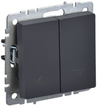 BRITE Выключатель жалюзи 10А ВС10-1-5-БрГ графит (IEK) BR-V15-0-10-K53