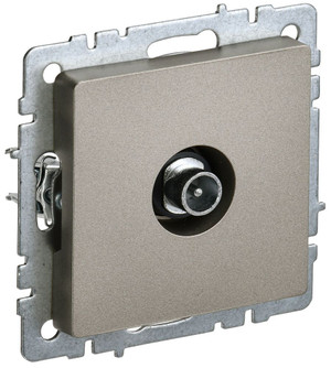BRITE Розетка TV проходная РТВ10-0-БрШ шампань (IEK) BR-A10-P-K37