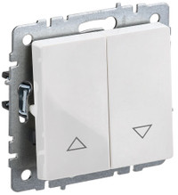 BRITE Выключатель жалюзи 10А ВС10-1-5-БрБ белый (IEK) BR-V15-0-10-K01