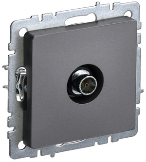 BRITE Розетка TV оконечная РТВ11-0-БрС сталь (IEK) BR-A10-O-K46