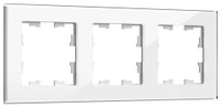 BRITE Рамка 3 поста РУ-3-2-БрБ стекло белый (IEK) BR-M32-G-K01