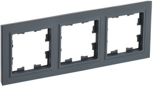 BRITE Рамка 3 поста РУ-3-БрГ графит (IEK) BR-M32-K53