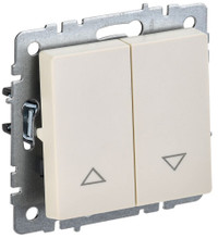 BRITE Выключатель жалюзи 10А ВС10-1-5-БрКр бежевый (IEK) BR-V15-0-10-K10