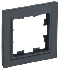 BRITE Рамка 1 пост РУ-1-БрГ графит (IEK) BR-M12-K53