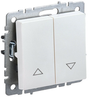 BRITE Выключатель жалюзи 10А ВС10-1-5-БрЖ жемчуг (IEK) BR-V15-0-10-K36