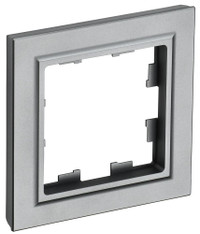BRITE Рамка 1 пост РУ-1-БрС сталь (IEK) BR-M12-K46