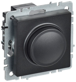 BRITE Светорегулятор поворотно-нажимной 600Вт СС10-1-0-БрЧ черный (IEK) BR-D20-0600-K02