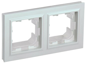 BRITE Рамка 2 поста IP44 РУ-2-БрЖ-44 жемчуг (IEK) BR-M22-44-K36