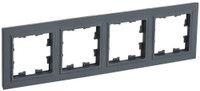 BRITE Рамка 4 поста РУ-4-БрГ графит (IEK) BR-M42-K53