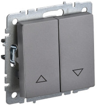 BRITE Выключатель жалюзи 10А ВС10-1-5-БрС сталь (IEK) BR-V15-0-10-K46