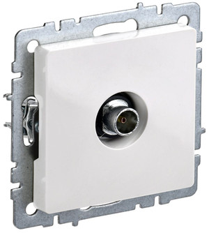 BRITE Розетка TV оконечная РТВ11-0-БрБ белый (IEK) BR-A10-O-K01