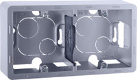 Коробка для накладного монтажа 2-местная алюминий INSPIRIA (IEK) 673992