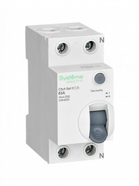 Выключатель дифференциального тока (ВДТ) 63А 2P 30мА Тип-AC 230В City9 Set (Systeme Electric) C9R36263