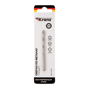 Сверло по металлу 5.0х86х52 мм HSS DIN 338 (Kranz) KR-91-0564