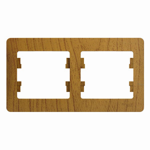 GLOSSA Рамка 2 поста горизонтальная дуб (Systeme Electric) GSL000502
