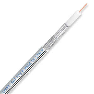 Кабель коаксиальный SAT 703 B NEC белый Италия (CAVEL) ЦБ-00002078