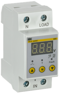 Реле напряжения РН-д однофазное 36 мм 40А (IEK) IVR21-1-40