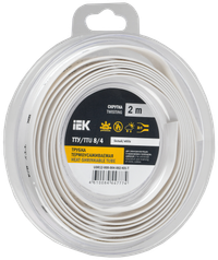 Трубка термоусадочная ТТУ нг-LS 8/4 белая (2м/упак) IEK (IEK) UDR12-008-004-002-K01-T