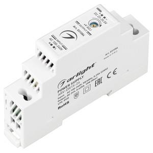 Блок питания ARV-DR15-24 (24V, 0.63A, 15W) (ARL, IP20 DIN-рейка) (Arlight) 031084