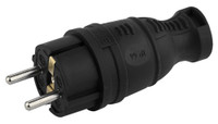 Вилка каучуковая з/з прямая 16A IP44 черная       V8-B-IP44 (ЭРА) Б0044540