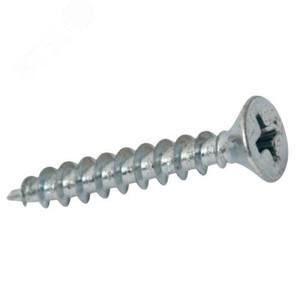 Шуруп универсальный 3.0х40 потайная голова белый цинк (Крепдил) screw-UNI-3.0х40b