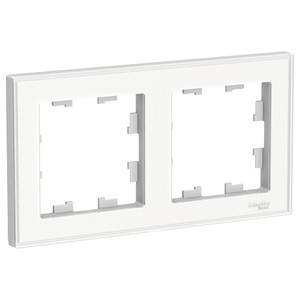 Рамка двухпостовая ATLASDESIGN Art с возможностью установки персонального изображения (Systeme Electric) ATN200102