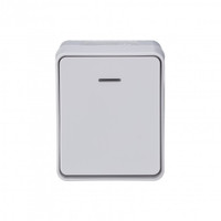 AtlasDesign Profi54 выключатель одноклавишный с подсветкой IP54 10 АХ, БЕЛЫЙ, Россия (Systeme Electric) ATN540113