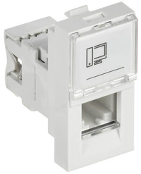 Розетка компьютерная RJ45 UTP категория 5e 1 модуль (IEK) CKK-40D-RI1-K01