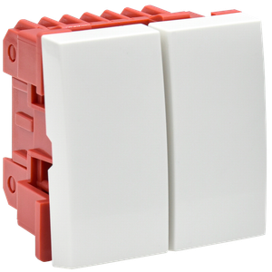 Выключатель двухклавишный на 2 модуля ВК1-22-00-П (IEK) CKK-40D-VD2-K01